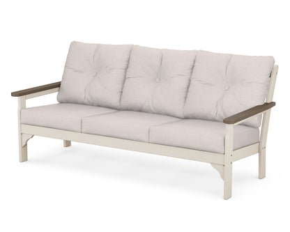 POLYWOOD® Vineyard Deep Seating Sofa in Sand / Kona / Dune Burlap
