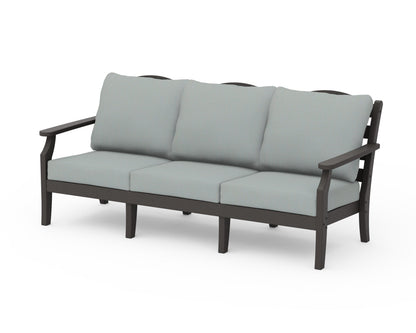 Draper James™ by  POLYWOOD® Savannah Deep Seating Sofa in Vintage Coffee / Spa