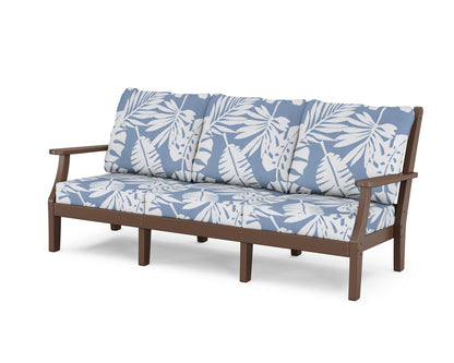 Country Living Wovendale Deep Seating Sofa in Mahogany / Leaf Sky Blue