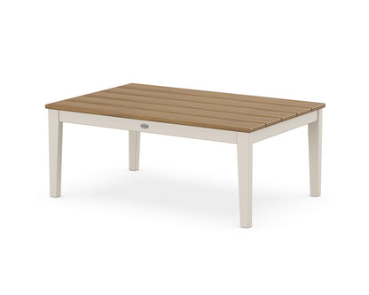 POLYWOOD® Newport 28" x 42" Coffee Table in Sand / Natural
