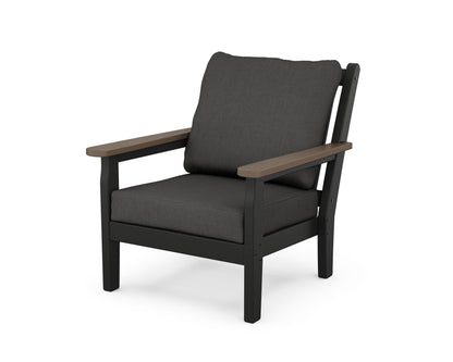 POLYWOOD® Chippendale Deep Seating Chair in Black / Kona / Spectrum Carbon