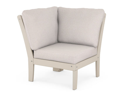 POLYWOOD® Braxton Modular Corner Chair in Sand / Dune Burlap