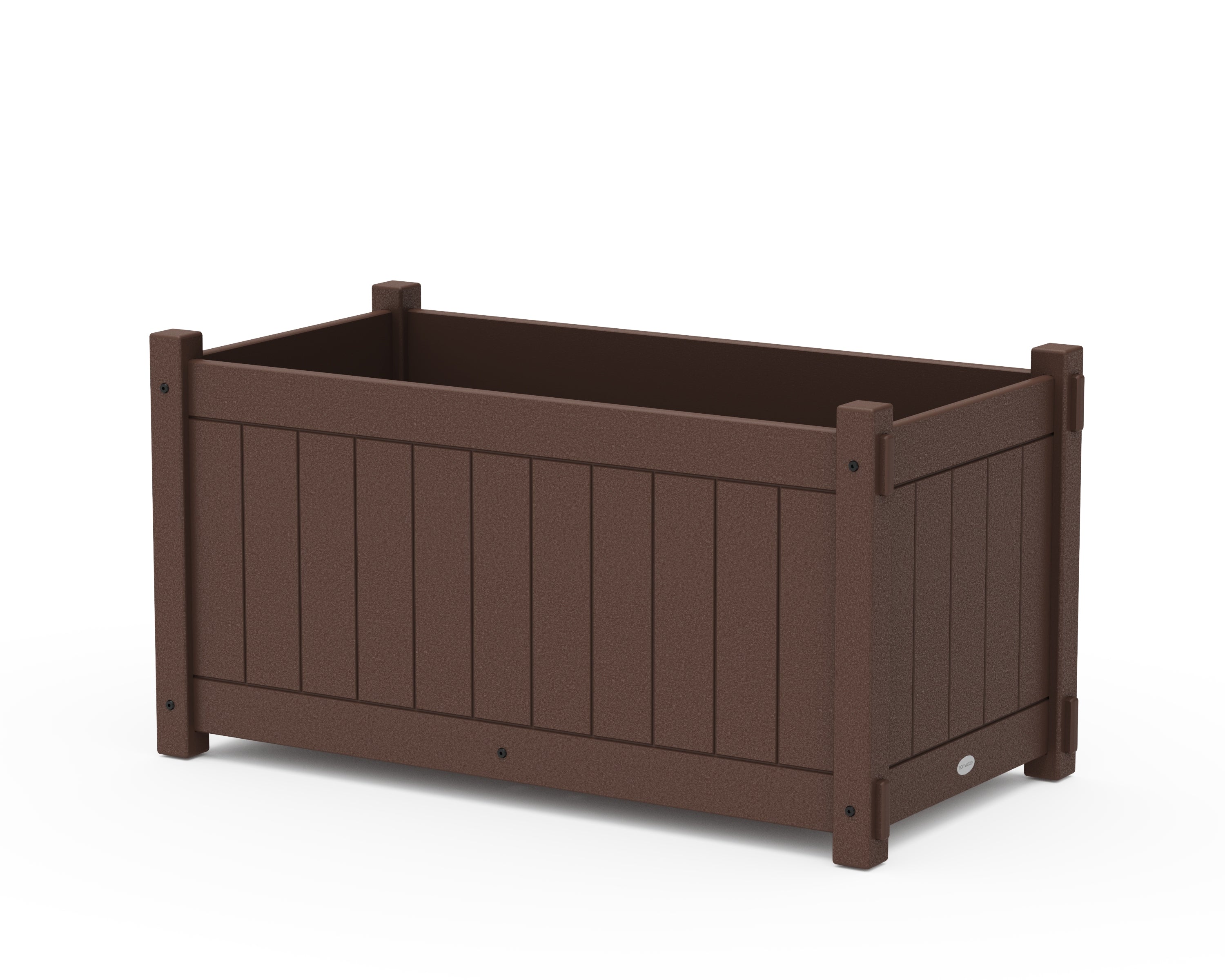 POLYWOOD® Vineyard Large Rectangle Double Planter Box in Mahogany