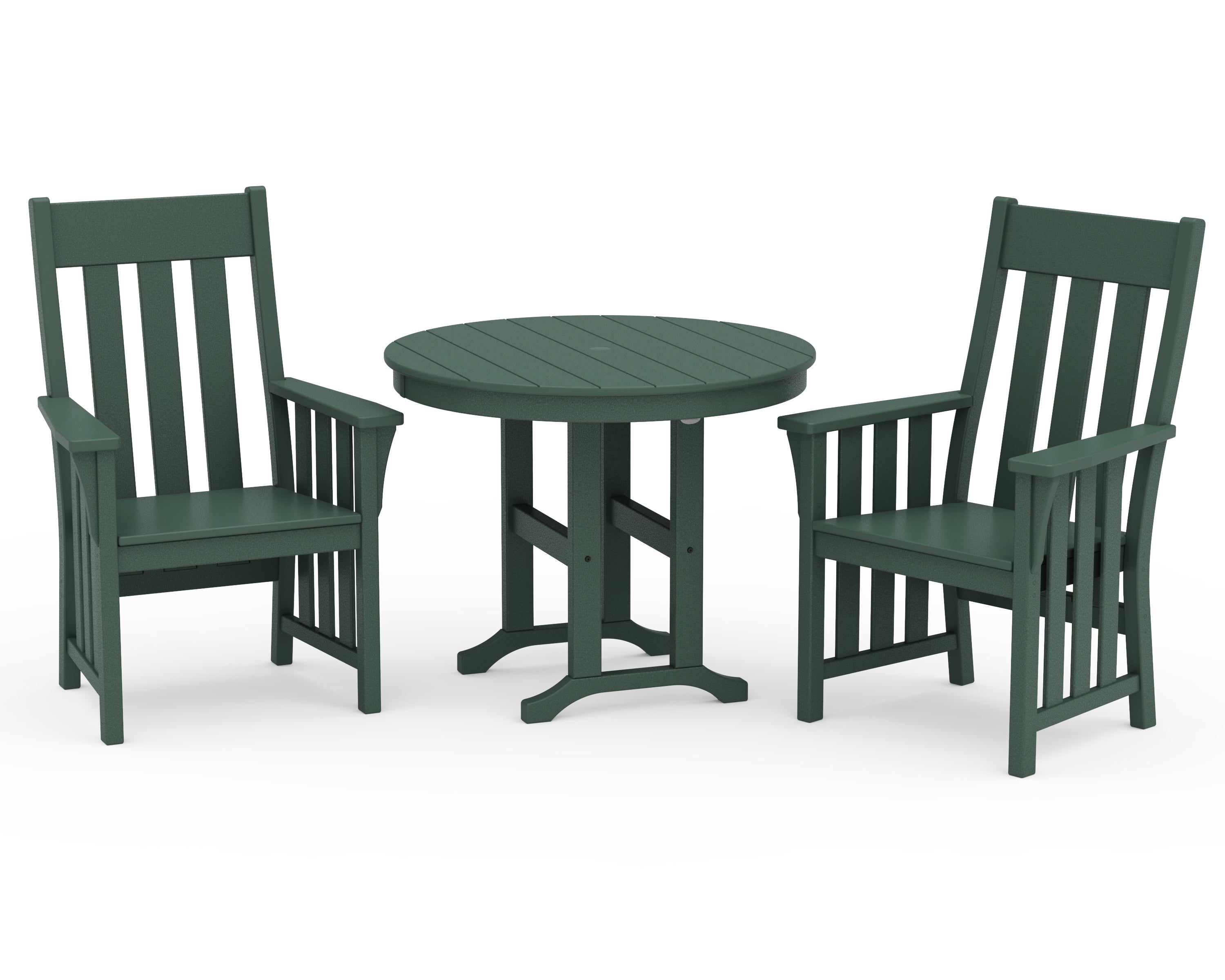 Martha Stewart by POLYWOOD® Acadia 3-Piece Farmhouse Dining Set in Green