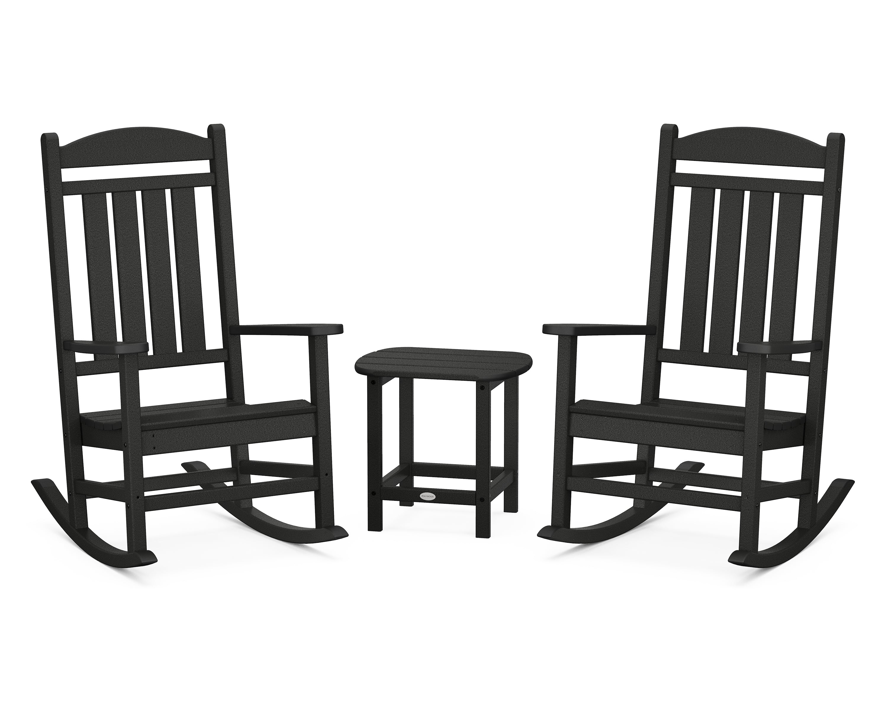POLYWOOD® Presidential Rocker 3-Piece Set in Black