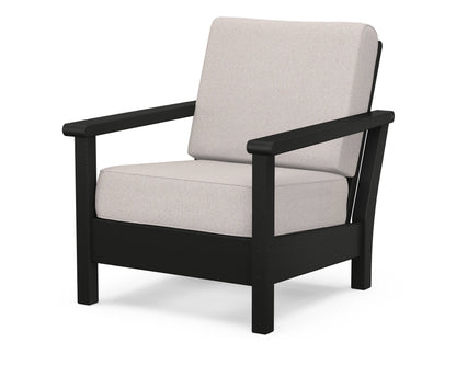 POLYWOOD® Harbour Deep Seating Chair in Black / Dune Burlap