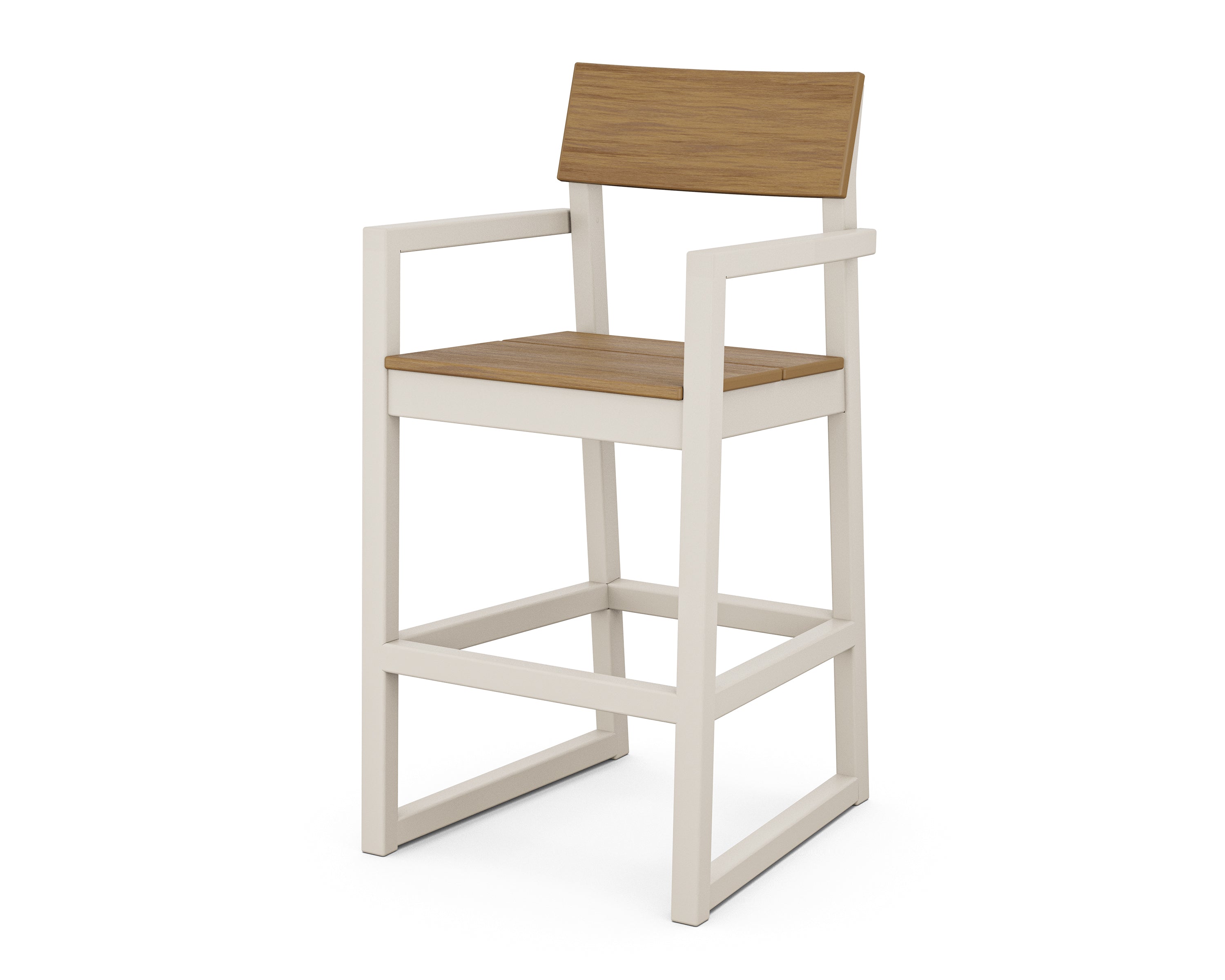 POLYWOOD® EDGE Bar Arm Chair in Sand / Natural