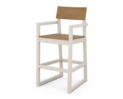 POLYWOOD® EDGE Bar Arm Chair in Sand / Natural