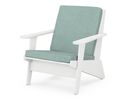 POLYWOOD® Riviera Modern Lounge Chair in White / Glacier Spa