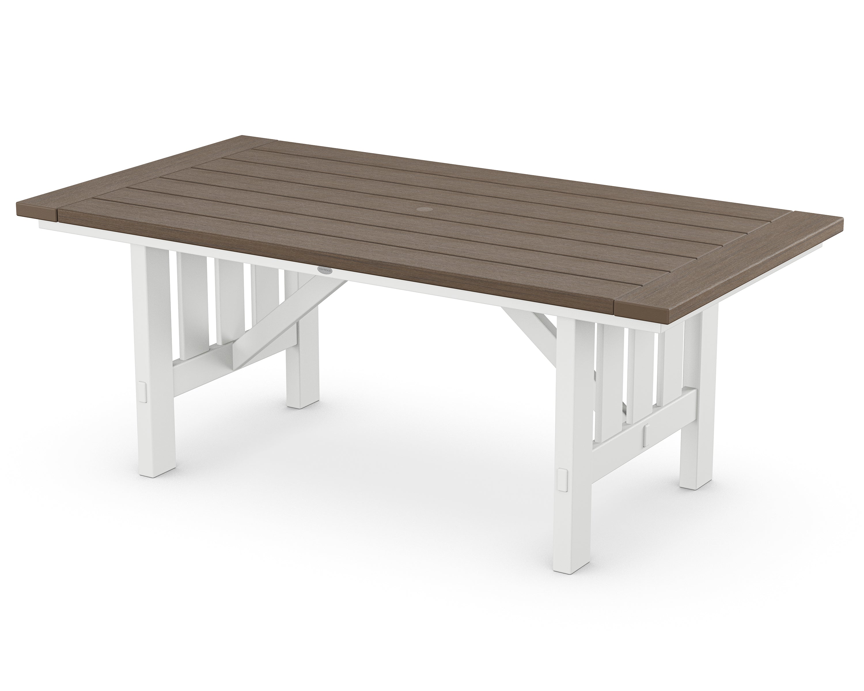 POLYWOOD® Mission 39" x 75" Dining Table in White / Kona