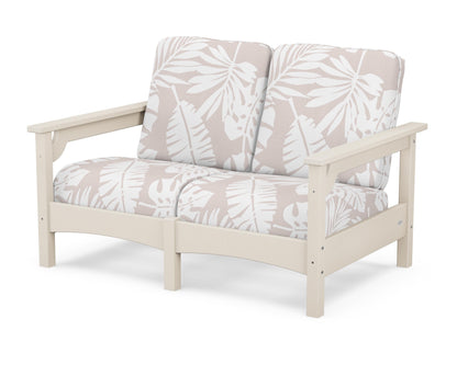 POLYWOOD® Club Loveseat in Sand / Leaf Dune Burlap
