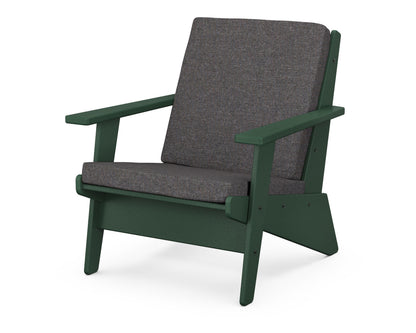 POLYWOOD® Riviera Modern Lounge Chair in Green / Ash Charcoal