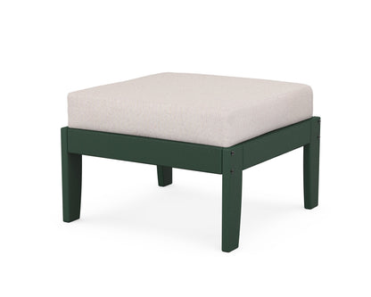 Unbranded Modular Ottoman - Classic in Green / Dune Burlap