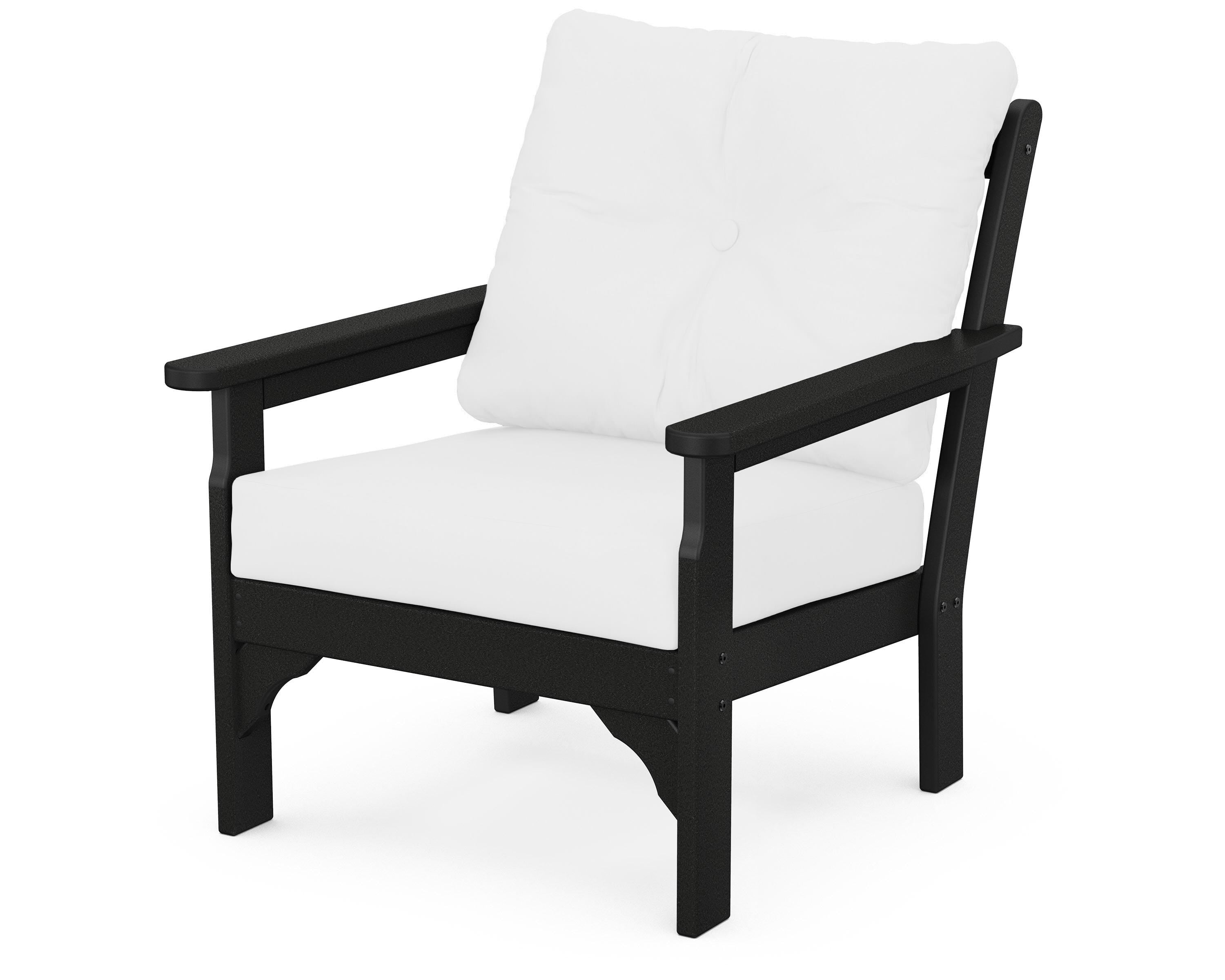 POLYWOOD® Vineyard Deep Seating Chair in Black / Natural