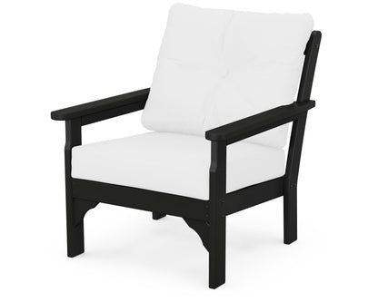 POLYWOOD® Vineyard Deep Seating Chair in Black / Natural