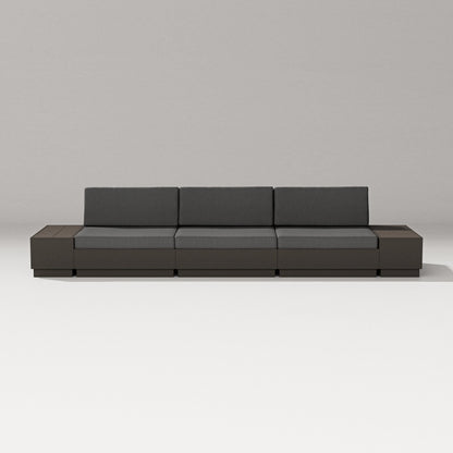 PW Designer Series Elevate Straight Sectional in Vintage Coffee / Spectrum Carbon