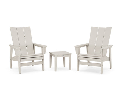 POLYWOOD® 3-Piece Modern Grand Upright Adirondack Set in Sand