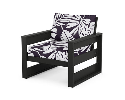 POLYWOOD® Westport Club Chair in Black / Leaf Navy