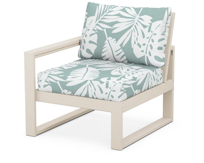 POLYWOOD® EDGE Modular Left Arm Chair in Sand / Leaf Glacier Spa