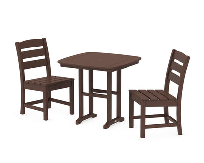POLYWOOD® Lakeside Side Chair 3-Piece Dining Set in Mahogany