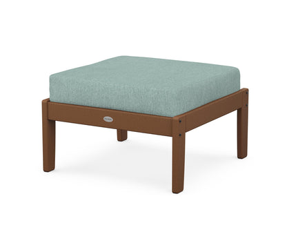 POLYWOOD® Braxton Deep Seating Ottoman in Teak / Glacier Spa