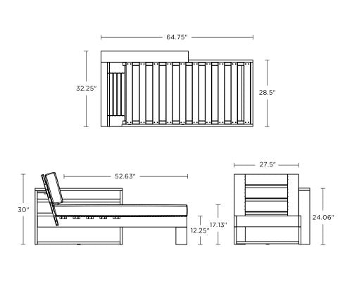 Latitude Modular Right Arm Chaise