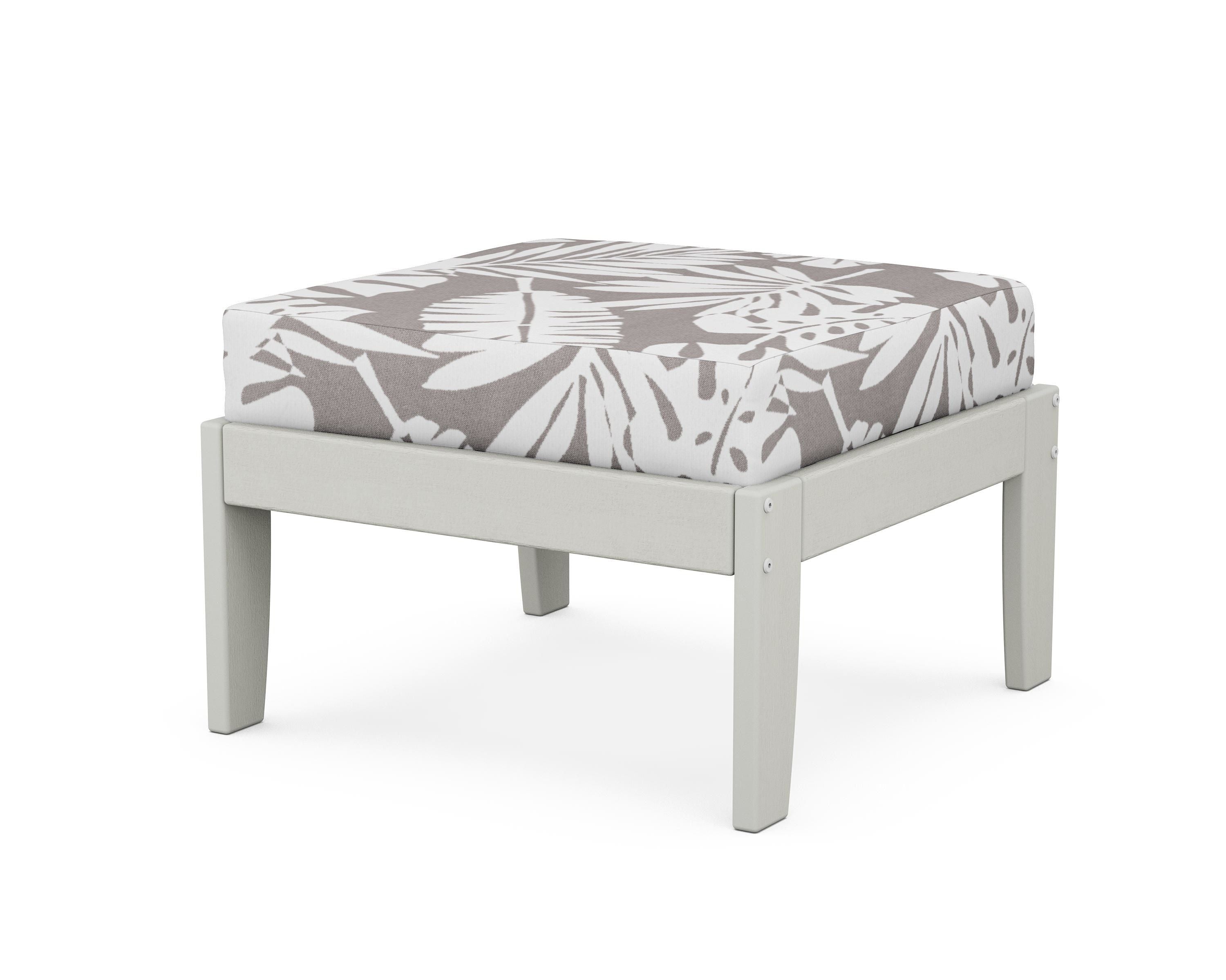Unbranded Modular Ottoman - Classic in Vintage White / Leaf Grey Mist