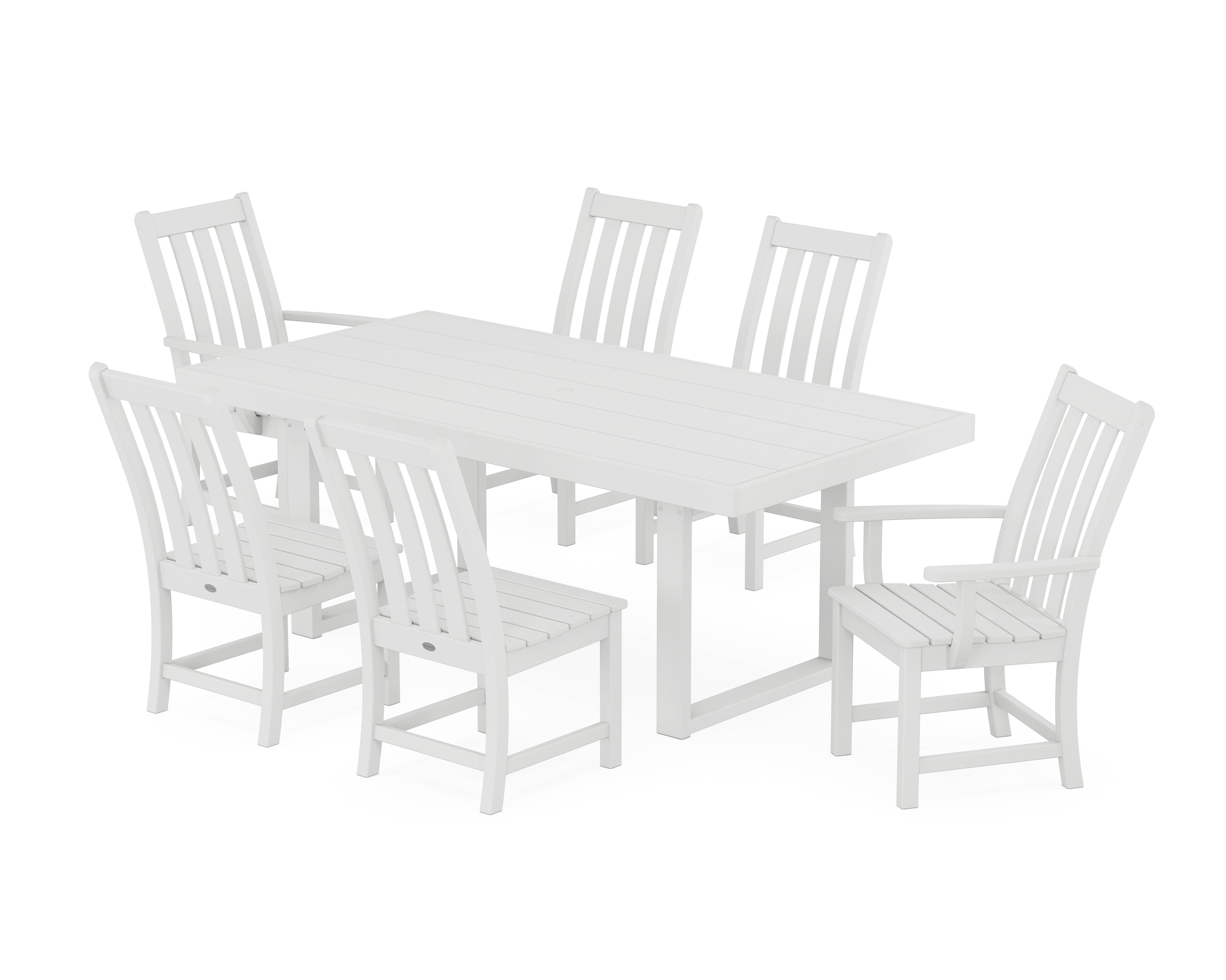 POLYWOOD® Vineyard 7-Piece Dining Set in White