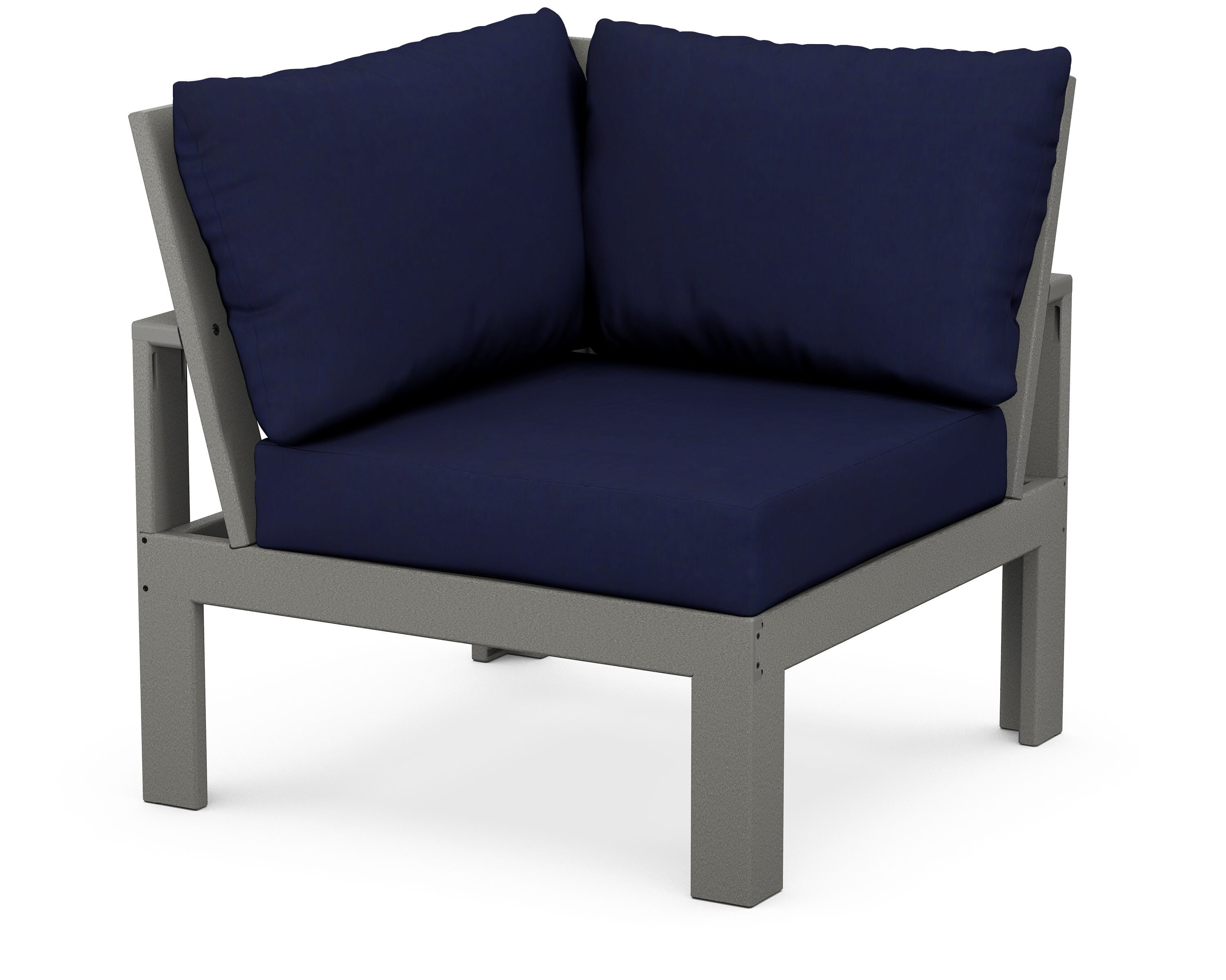 Unbranded Modular Corner Chair in Slate Grey / Navy