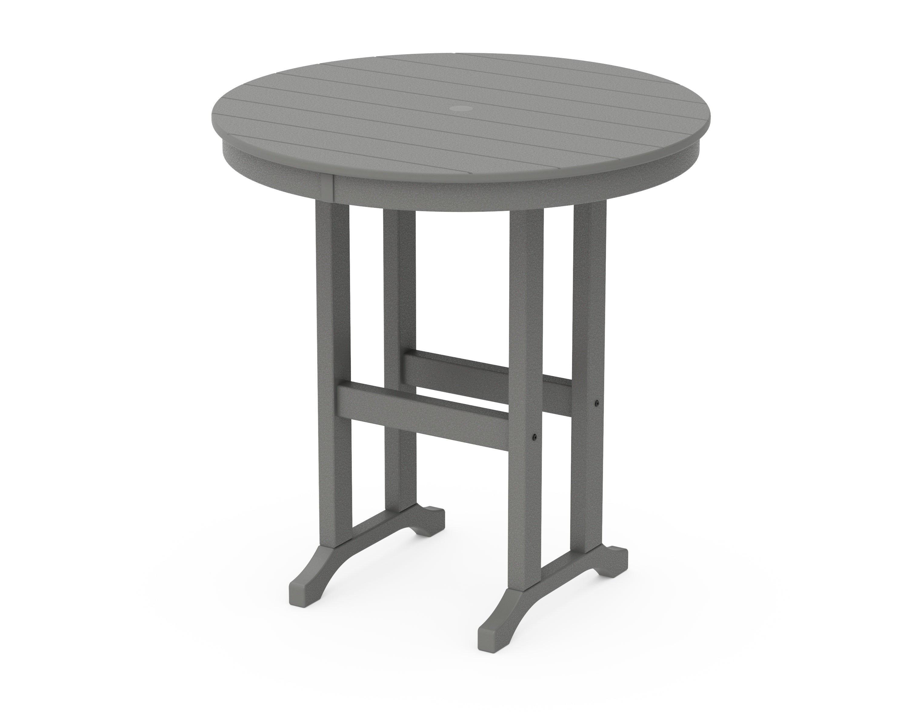 POLYWOOD® 36" Round Farmhouse Counter Table in Slate Grey