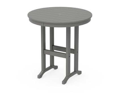 POLYWOOD® 36" Round Farmhouse Counter Table in Slate Grey