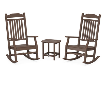 Country Living Cottage Rocking Chair 3-Piece Set in Mahogany