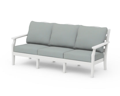 Draper James™ by  POLYWOOD® Savannah Deep Seating Sofa in White / Spa