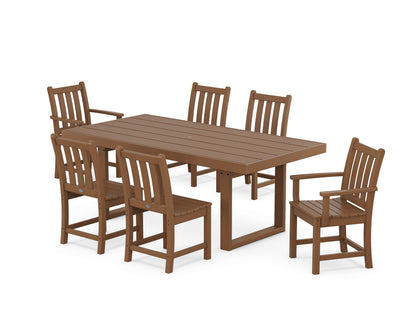 POLYWOOD® Traditional Garden 7-Piece Dining Set in Teak