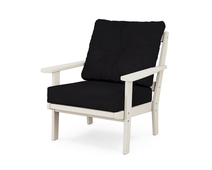POLYWOOD® Mission Deep Seating Chair in Sand / Midnight Linen