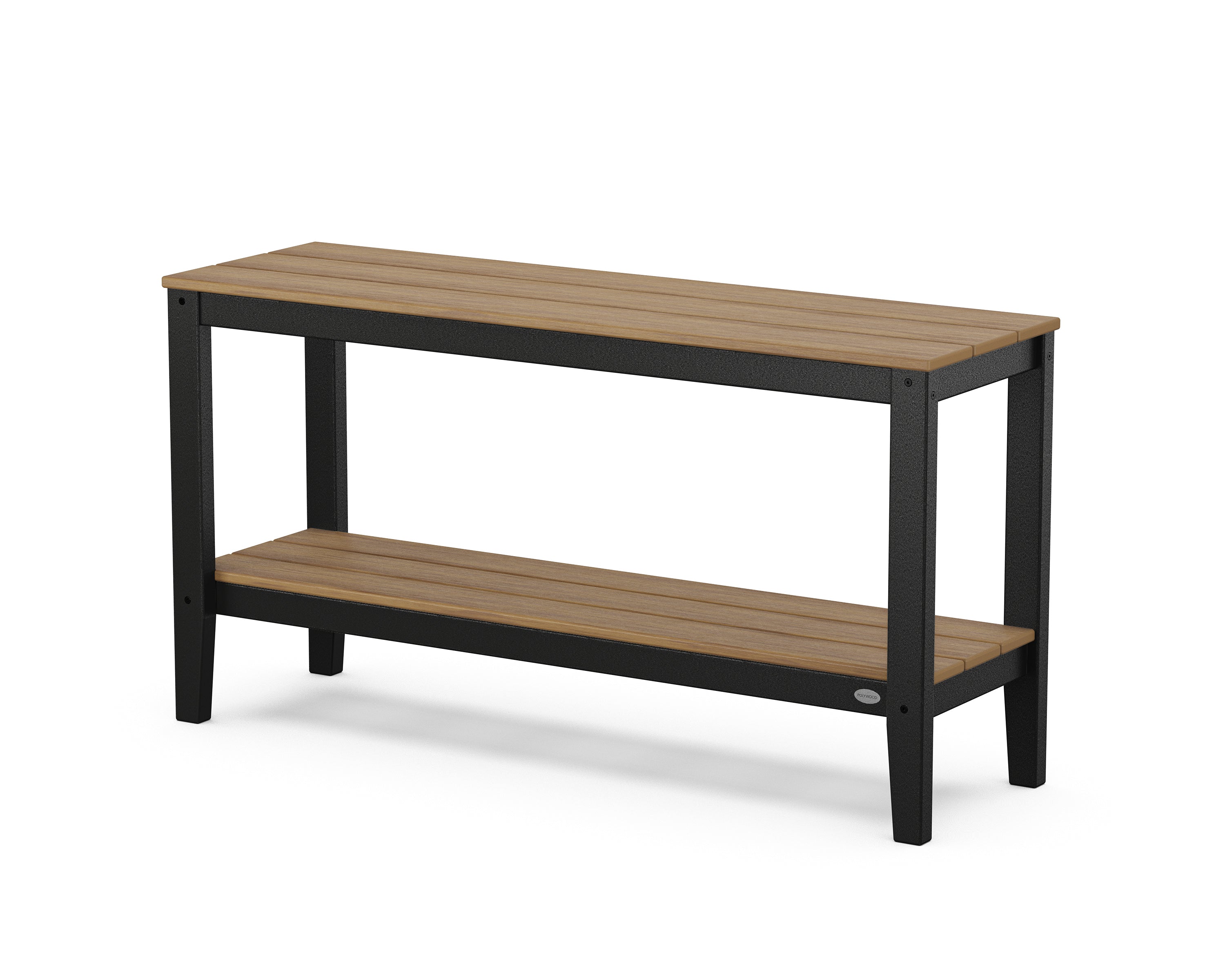 POLYWOOD® Newport 55" Console Table in Black / Natural