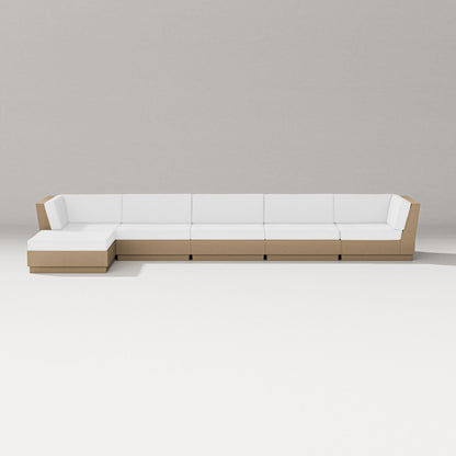 PW Designer Series Elevate 6-Piece Chaise Sectional in Vintage Sahara / Natural