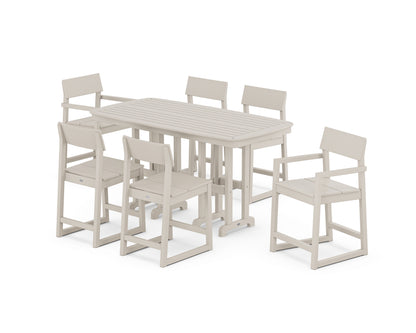 POLYWOOD® EDGE 7-Piece Counter Set in Sand