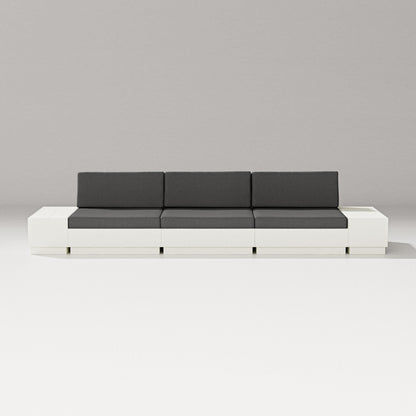 PW Designer Series Elevate Straight Sectional in Vintage White / Spectrum Carbon
