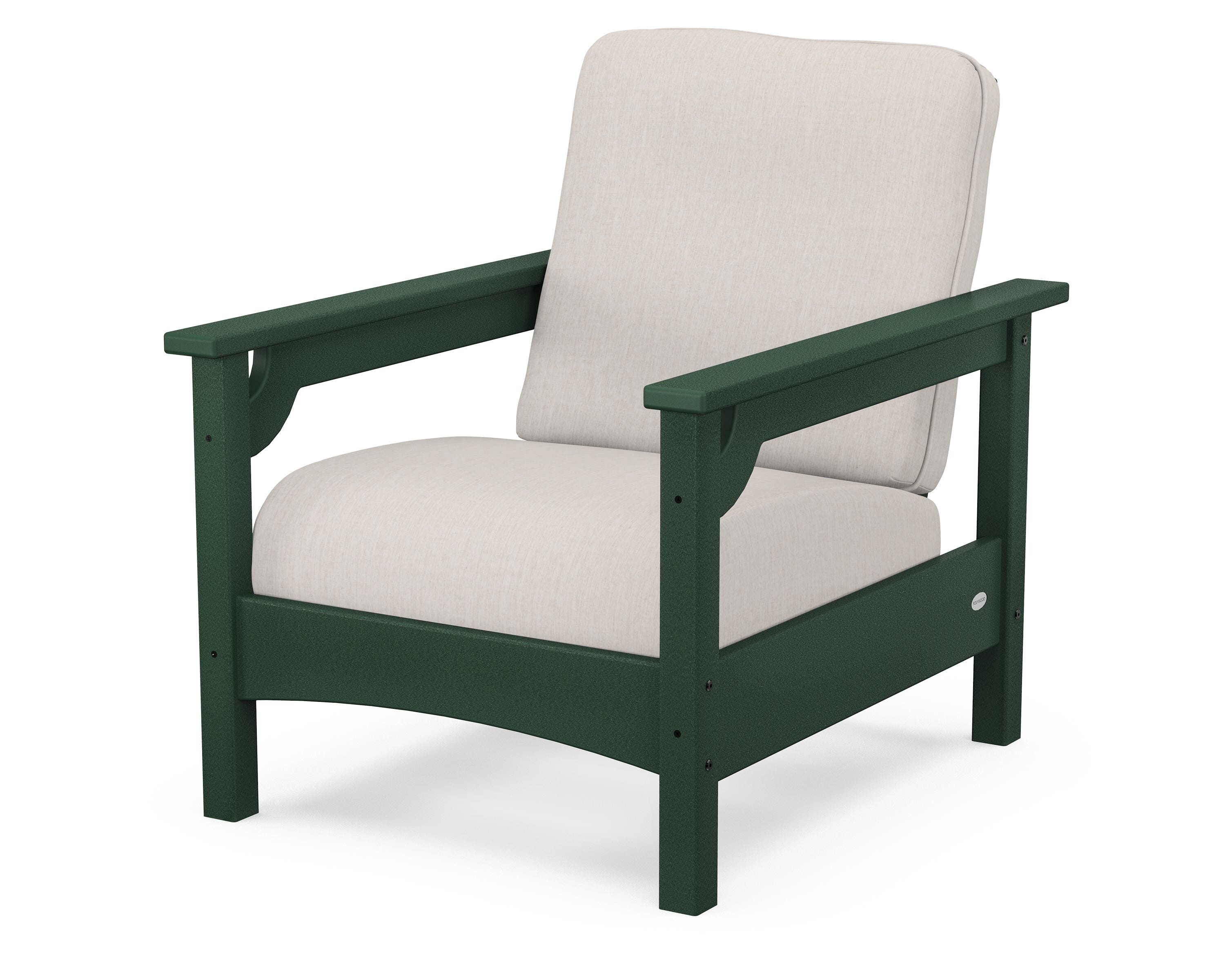 POLYWOOD® Club Chair in Green / Cast Ash