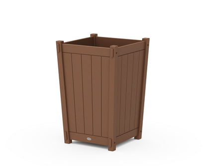 POLYWOOD® Vineyard Large Tapered Square Planter Box in Teak