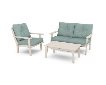 POLYWOOD® Lakeside 3-Piece Deep Seating Set in Sand / Glacier Spa