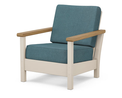 POLYWOOD® Harbour Deep Seating Chair in Sand / Natural / Ocean Teal