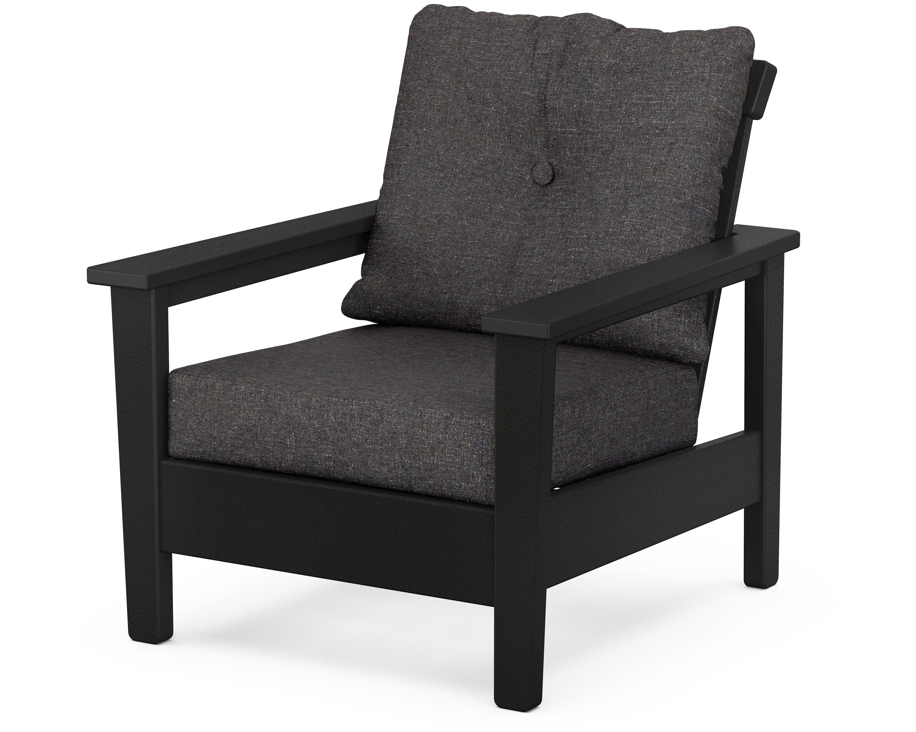 POLYWOOD® Prescott Deep Seating Chair in Black / Ash Charcoal