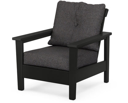 POLYWOOD® Prescott Deep Seating Chair in Black / Ash Charcoal