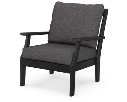 POLYWOOD® Braxton Deep Seating Chair in Black / Ash Charcoal