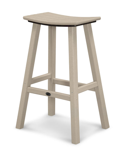 POLYWOOD® Traditional 30" Saddle Bar Stool in Sand