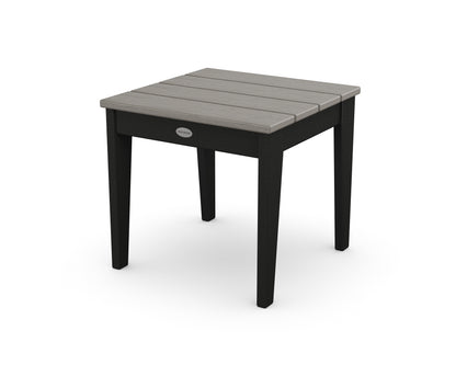 POLYWOOD® Newport 18" Side Table in Black / Driftwood