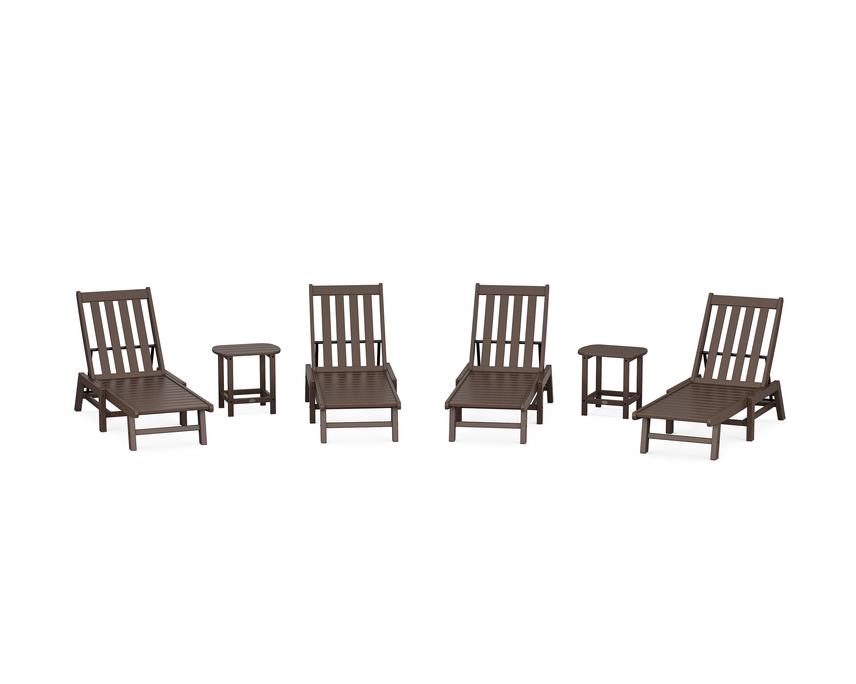 POLYWOOD® Vineyard 6-Piece Chaise Set in Mahogany