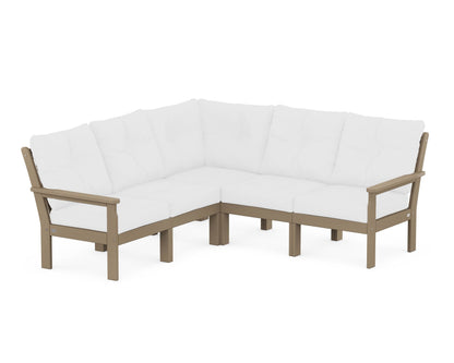 POLYWOOD® Vineyard 5-Piece Sectional in Vintage Sahara / Natural